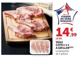 VEAU : COTE A GRILLER