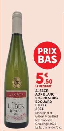 ALSACE AOP BLANC SEC RIESLING EDOUARD LEIBER 2024