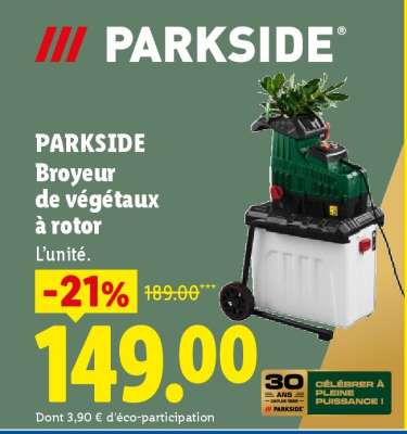 PARKSIDE Broyeur de végétaux à rotor