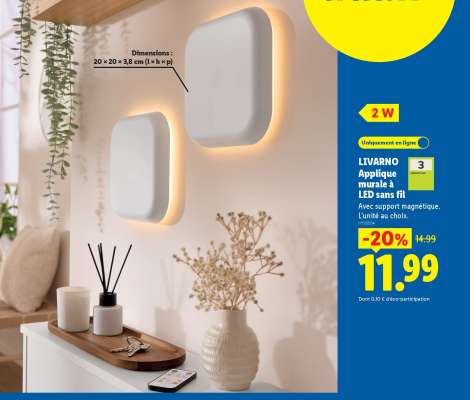 LIVARNO Applique murale à LED sans fil