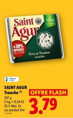 Saint Agur tranche
