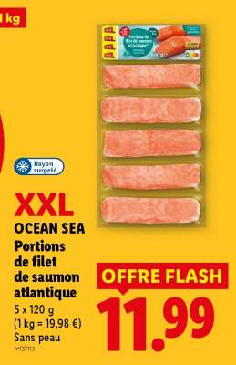 XXL OCEAN SEA Portions de filet de saumon atlantique