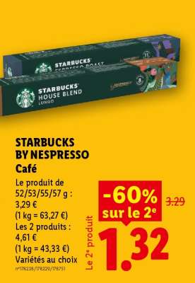 STARBUCKS BY NESPRESSO Café
