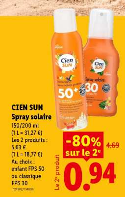 CIEN SUN Spray solaire
