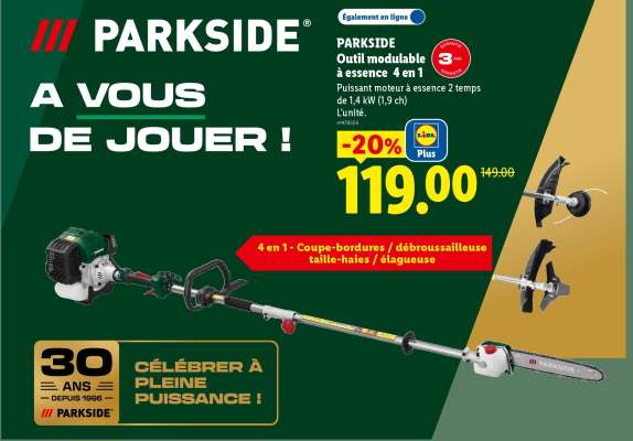 PARKSIDE Outil modulable à essence 4 en 1