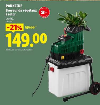 PARKSIDE Broyeur de végétaux à rotor