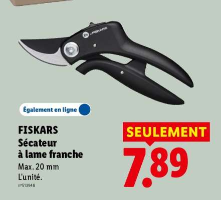 FISKARS Sécateur à lame franche