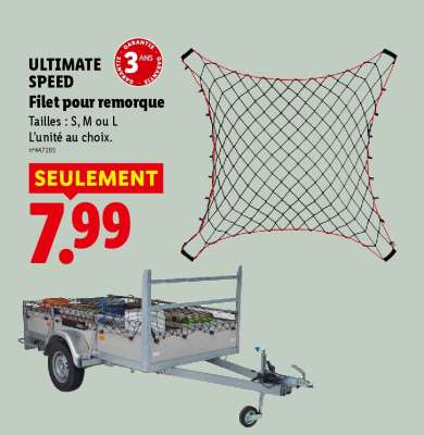 ULTIMATE SPEED Filet pour remorque