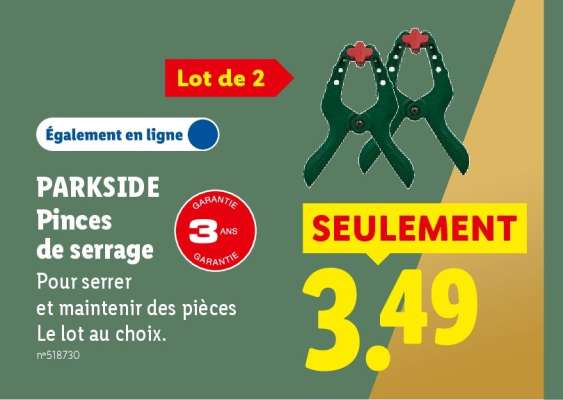 PARKSIDE Pinces de serrage