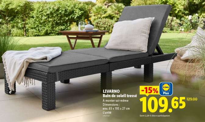 LIVARNO Bain de soleil tressé