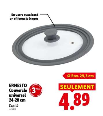 ERNESTO Couvercle universel 24-28 cm