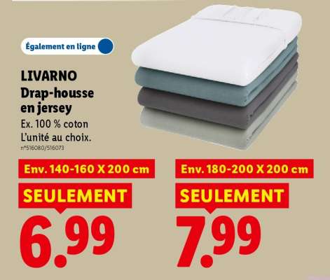LIVARNO Drap-housse en jersey