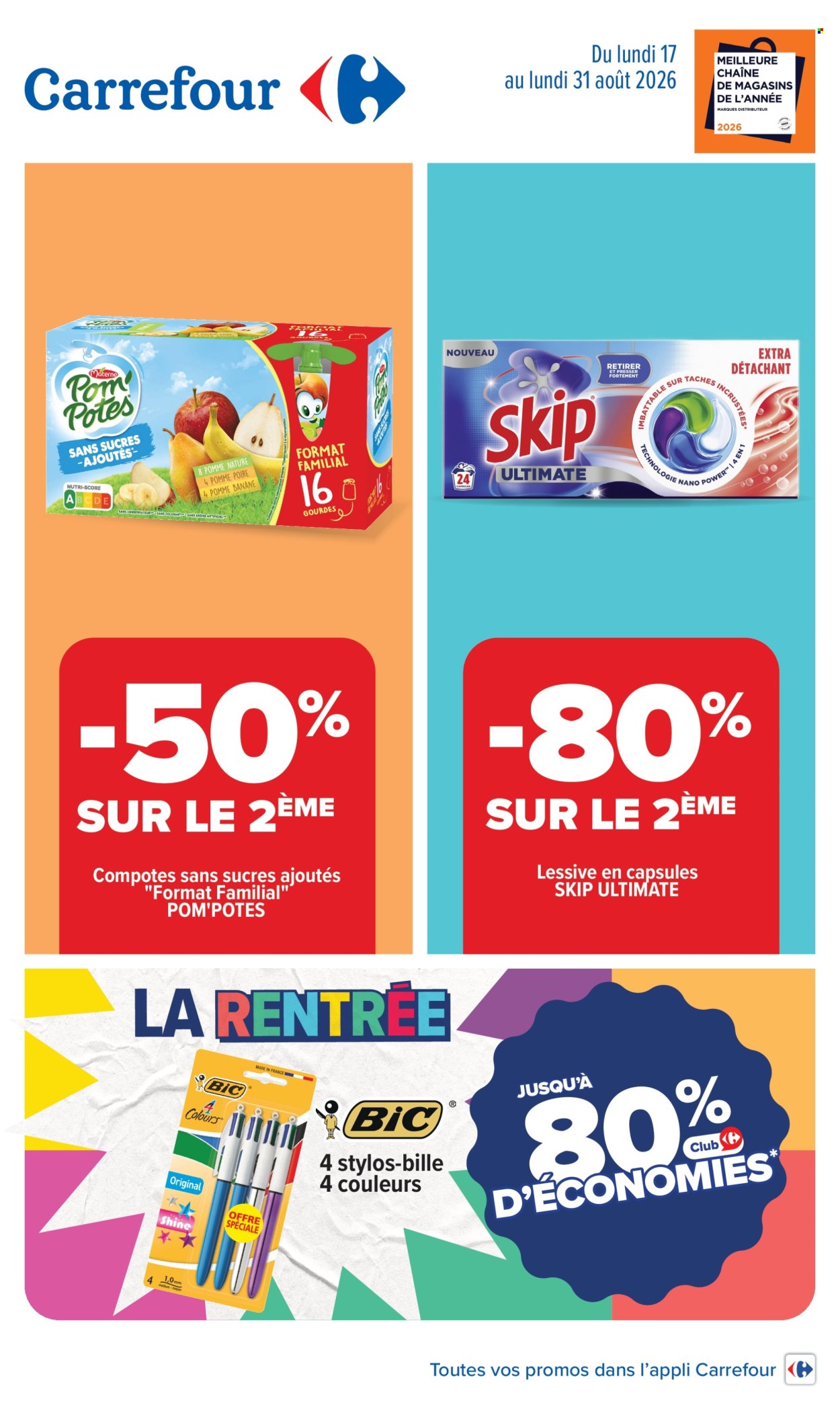 Catalogue Carrefour Hypermarchés - 17.08.2026 - 31.08.2026. Page 1
