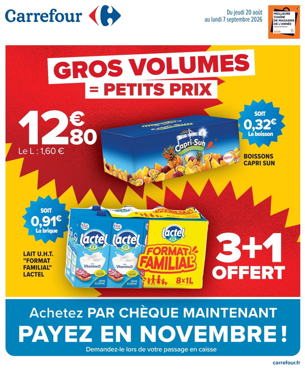 Catalogue Carrefour Hypermarchés - 20.08.2026 - 07.09.2026. Page 1