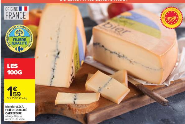 Morbier A.O.P. FILIÈRE QUALITÉ CARREFOUR