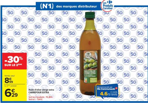 Huile d'olive vierge extra CARREFOUR EXTRA