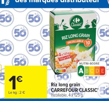 Riz long grain CARREFOUR CLASSIC'