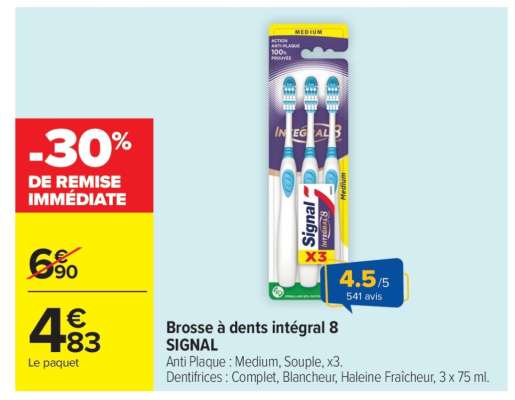 Brosse à dents intégral 8 SIGNAL
