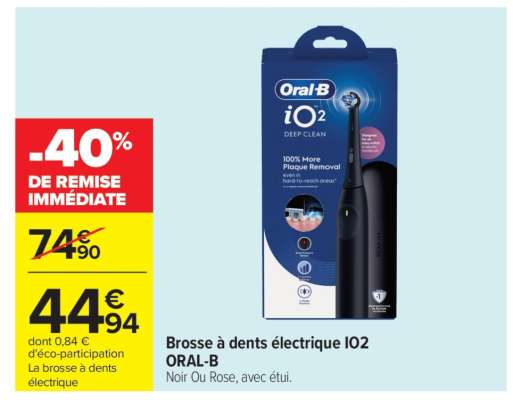 Brosse à dents électrique IO2 Oral B