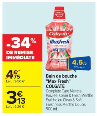 Bain de bouche 'Max Fresh' COLGATE