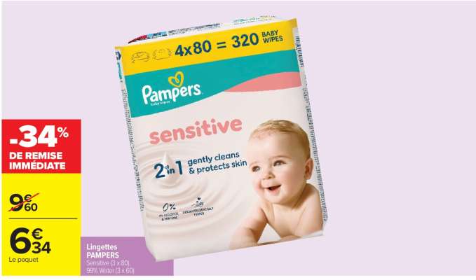 Lingettes Pampers