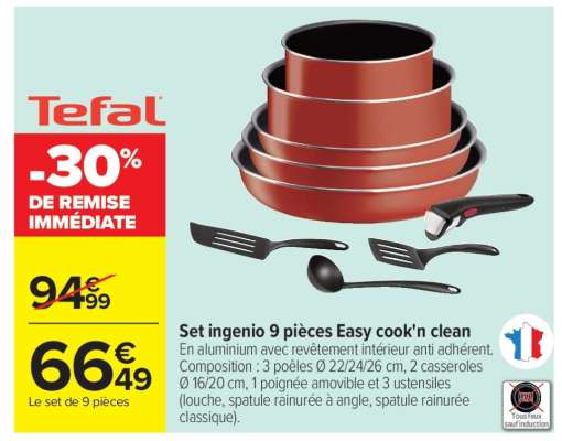Set ingenio 9 pièces Easy cook'n clean