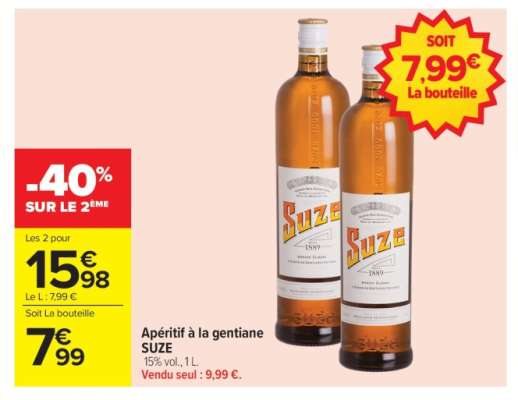 APÉRITIF À LA GENTIANE «SUZE»