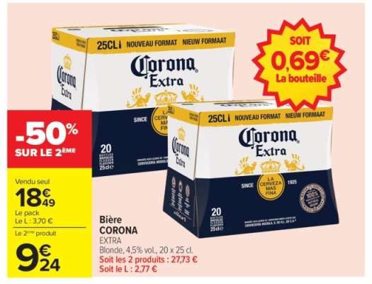Bière Corona Extra*