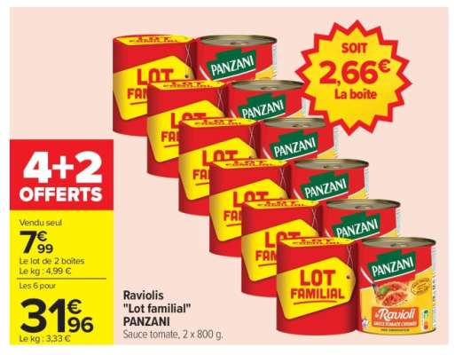 Raviolis 'Lot Familial' PANZANI