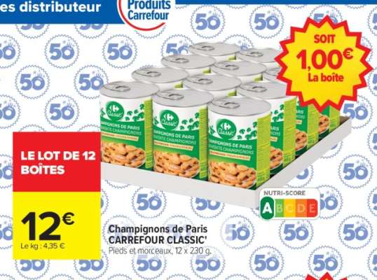 Champignons de Paris CARREFOUR CLASSIC'
