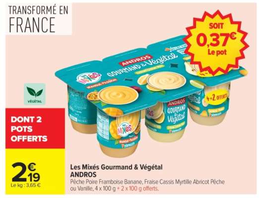 Les Mixés Gourmand & Végétal ANDROS