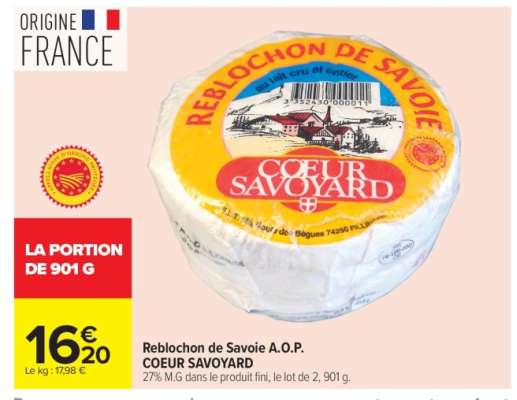 Reblochon de Savoie A.O.P. COEUR SAVOYARD