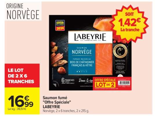 Saumon fumé «Offre Spéciale» LABEYRIE