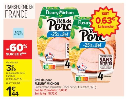Rôti De Porc Fleury Michon