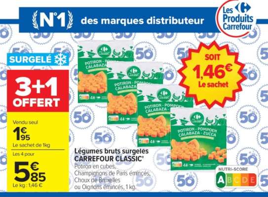 Légumes bruts surgelés CARREFOUR CLASSIC'