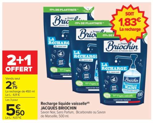 Recharge Liquide vaisselle JACQUES BRIOCHIN