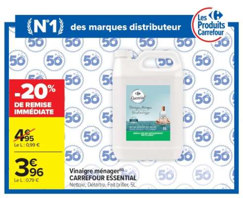 Vinaigre ménager CARREFOUR ESSENTIAL