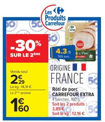 Rôti de Porc Carrefour Extra