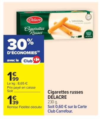 Cigarettes russes DELACRE