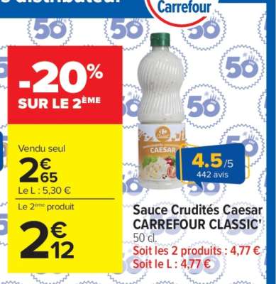 Sauce Crudités Caesar CARREFOUR CLASSIC'