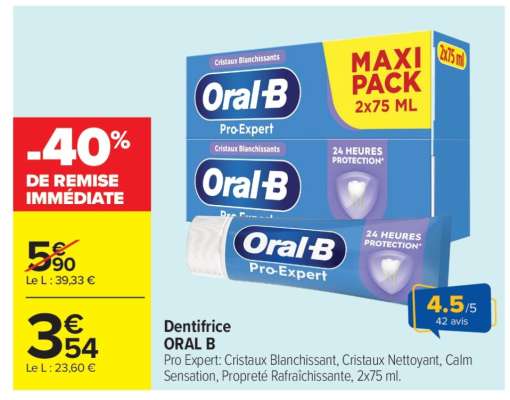 Dentifrice Oral B