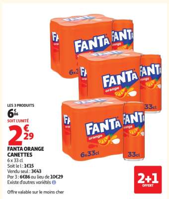 FANTA ORANGE CANETTES