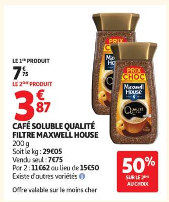 Café Soluble Qualité Filtre Maxwell House