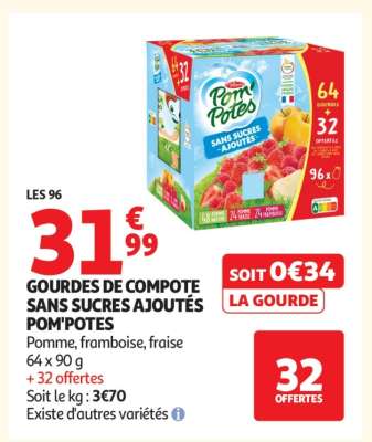 GOURDES DE COMPOTE SANS SUCRES AJOUTÉS POM'POTES