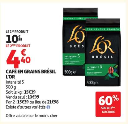 CAFÉ EN GRAINS BRÉSIL L'OR