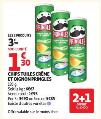 Chips Tuiles Crème Et Oignon Pringles