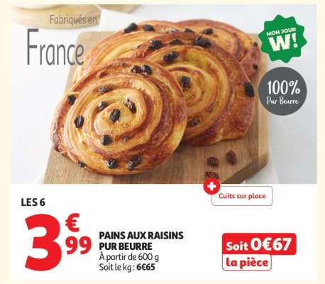 Pains Aux Raisins Pur Beurre
