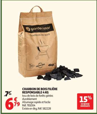 Charbon De Bois Filière Responsable 4 Kg