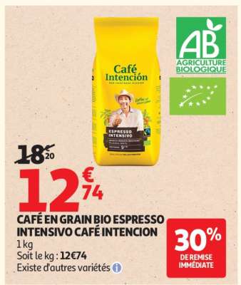 CAFÉ EN GRAIN BIO ESPRESSO INTENSIVO CAFÉ INTENCION