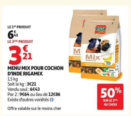 MENU MIX POUR COCHON D'INDE RIGAMIX